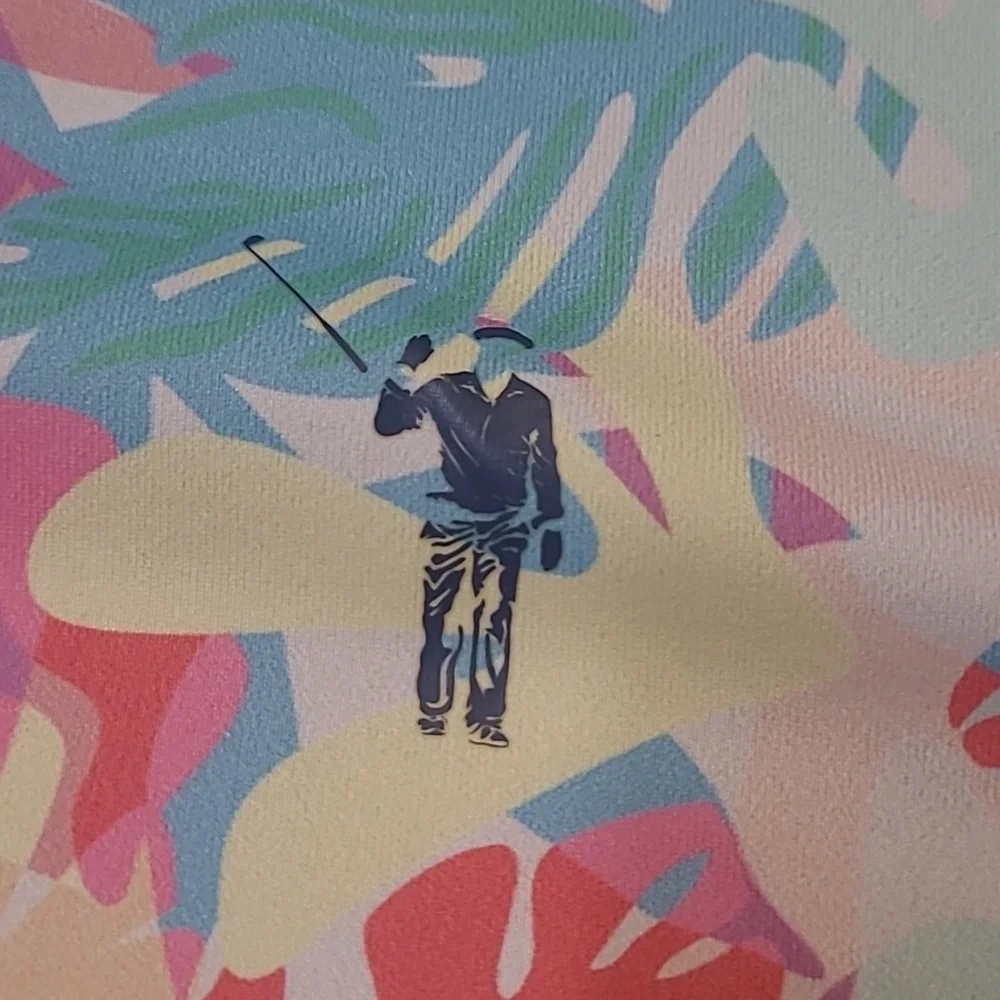 Colorful Tropical Print Men's Short Sleeve Shirt for‎ men zise XL